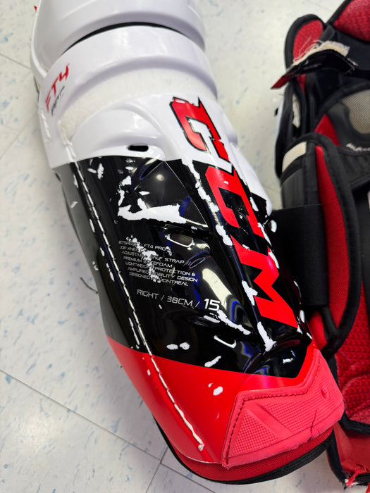 Used CCM Jetspeed FT4 Pro Shinpads 15”