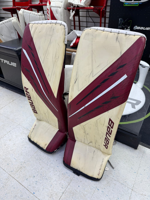 Used Bauer Hyperlite PRO STOCK Leg Pads Senior Small 33"+1"