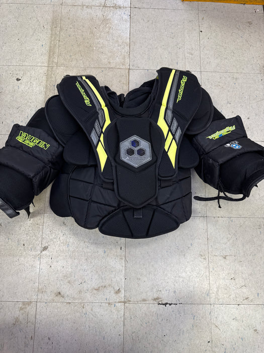 Used Vaughn Velocity VE8 Pro Carbon Senior Small Chest Protector