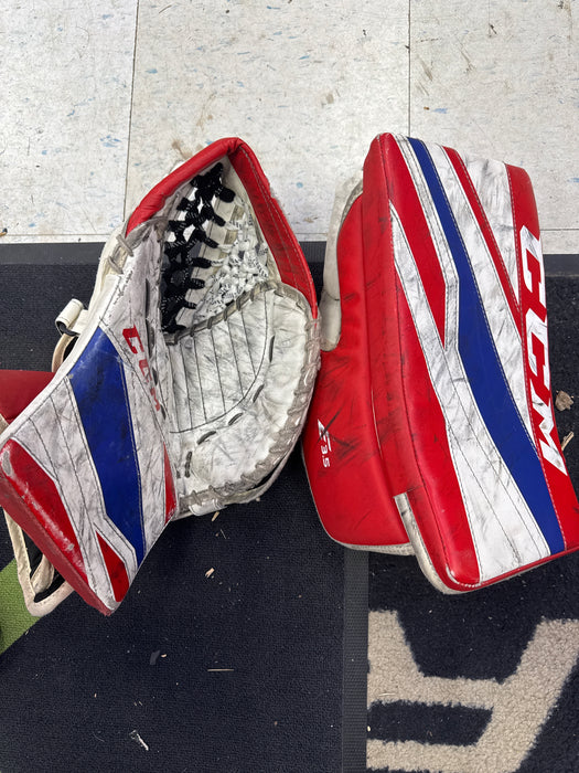 Used CCM Elfex 3.5 Junior Catcher Blocker Set