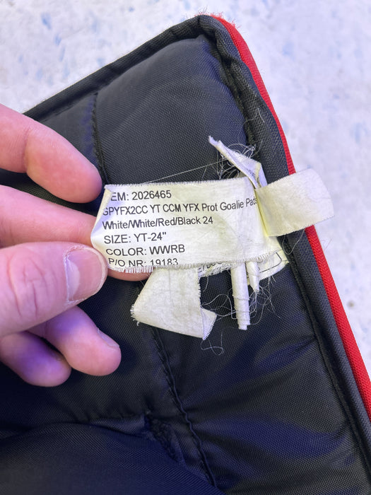 Used CCM YT Flex Youth Goal Pads 24”