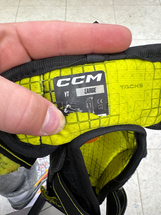 Used CCM Tacks XF Pro Youth Large Elbow Pads