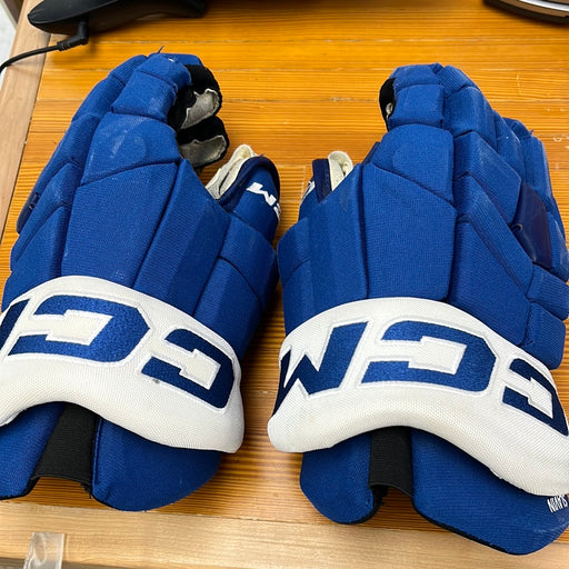 Used CCM Pro Stock 14” Gloves - J. Slavin