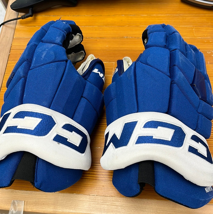Used CCM Pro Stock 14” Gloves - J. Slavin