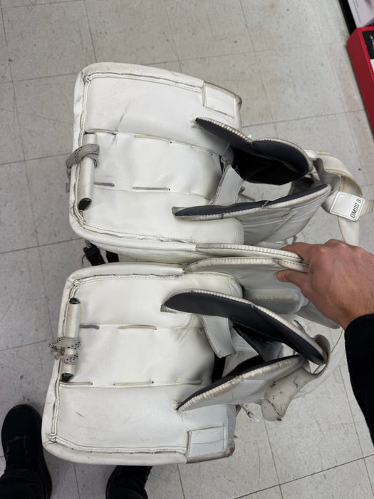 Used CCM EFlex 7.9 Goalie Leg Pads Senior 35" + 2"