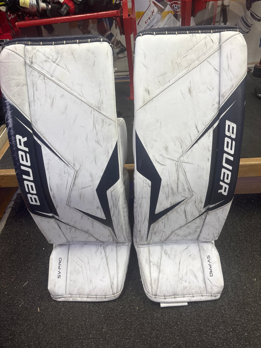 Used Bauer SV-Pro Goalie Leg Pads Size Senior Medium 34+1