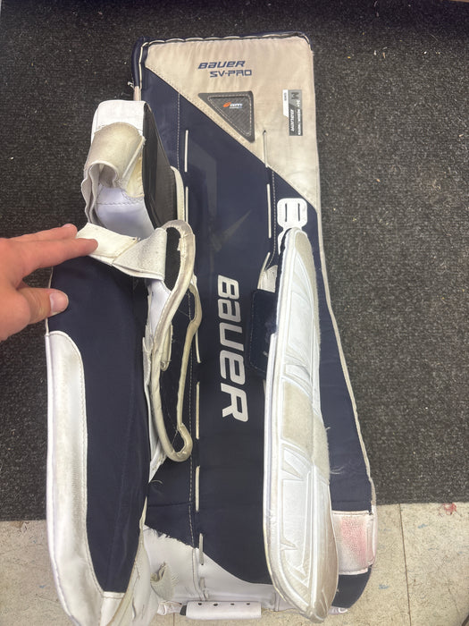 Used Bauer SV-Pro Goalie Leg Pads Size Senior Medium 34+1