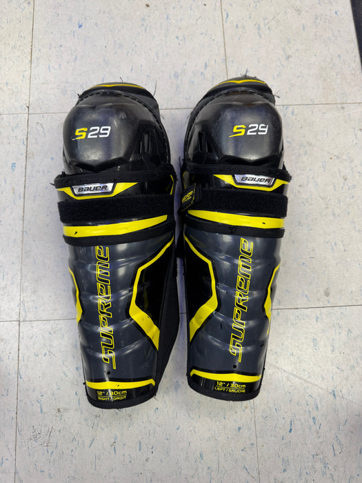 Used Bauer S29 Shin Guards 12”