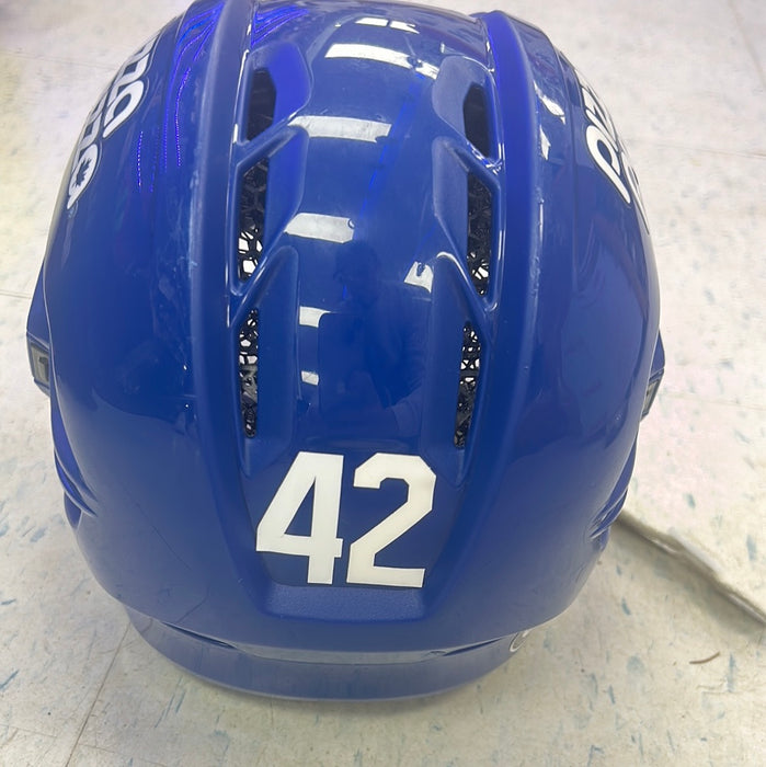 Used CCM Tacks X Toronto Maple Leafs Pro Stock Helmet Senior Small