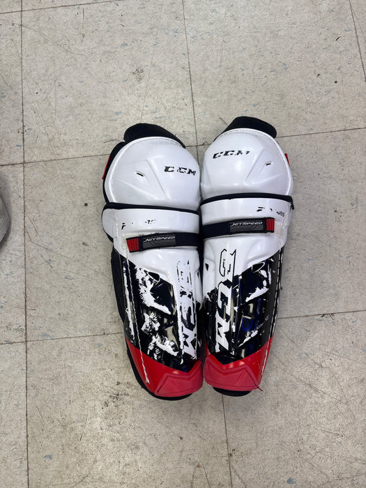 Used CCM JetSpeed FT485 Junior 12" Shin Pads