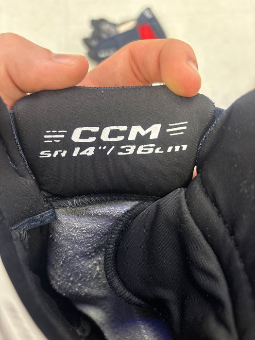 Used CCM HGJSCHL 14” Oshawa General ‘DELISLE’ Pro Stock Gloves