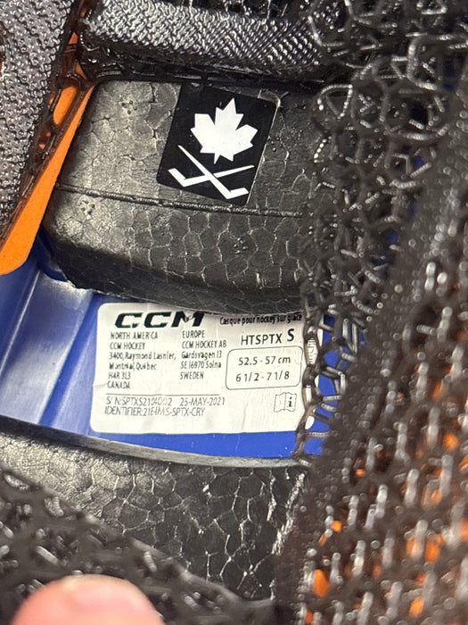 Used CCM Tacks X Senior Small Pro Stock Helmet