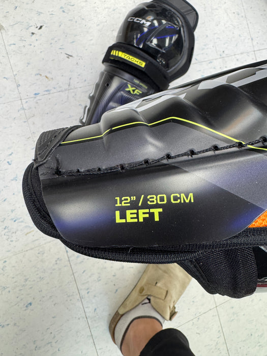 Used CCM XF Shin Guards Junior 12”