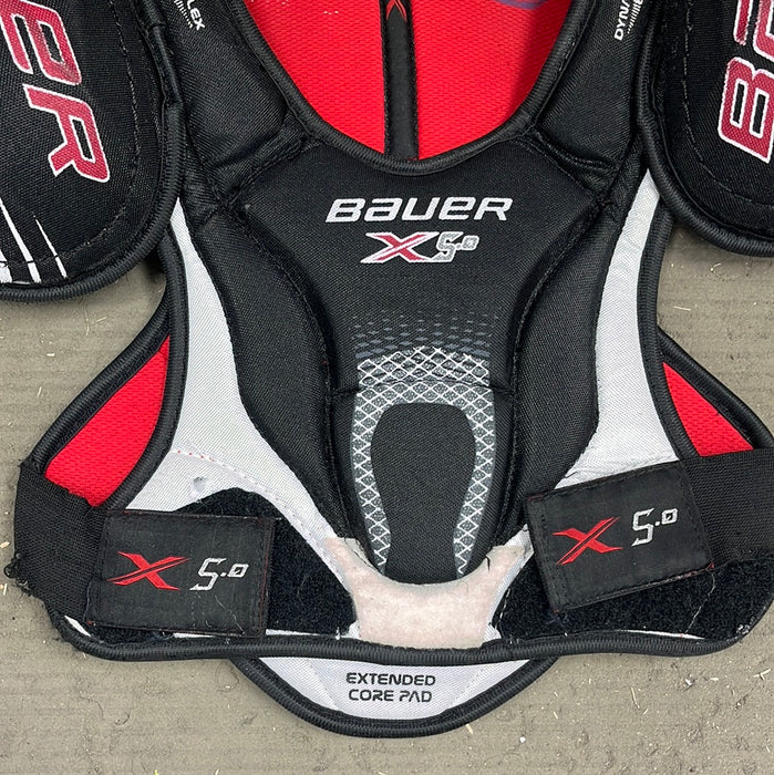 Used Bauer X5.0 Junior Large Shoulder Pads