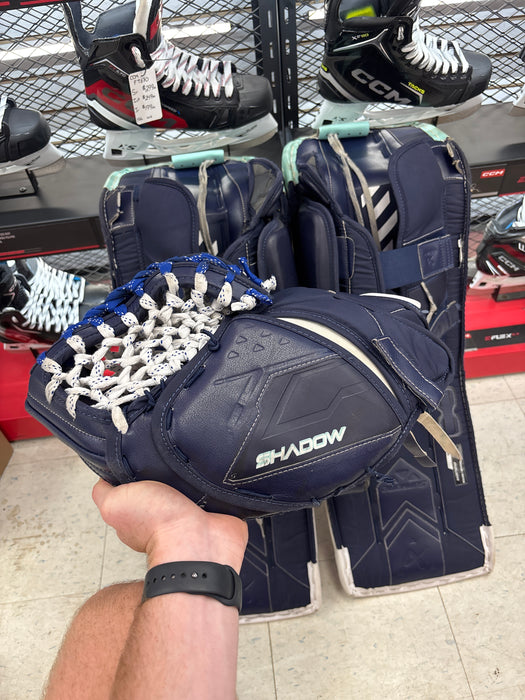 Used Pro Custom Bauer Shadow Goalie Set Pads/Catcher/Blocker