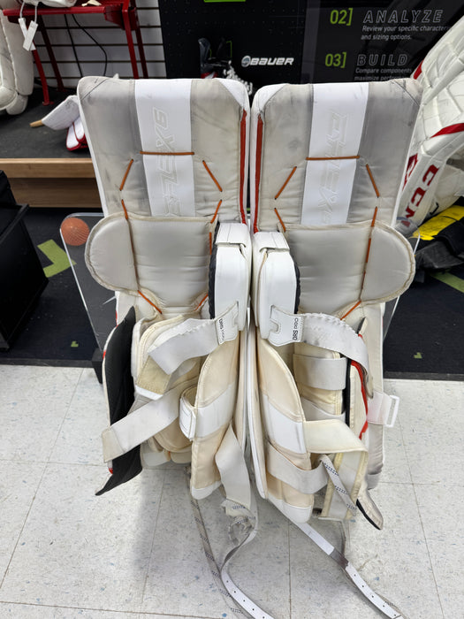 Used PRO STOCK CCM EFLEX 6 Pro Goalie Leg Pads 35" + 1"
