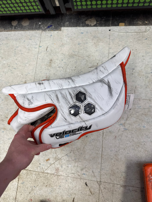 Used Vaughn V7 Goal Catcher and Blocker Senior Set