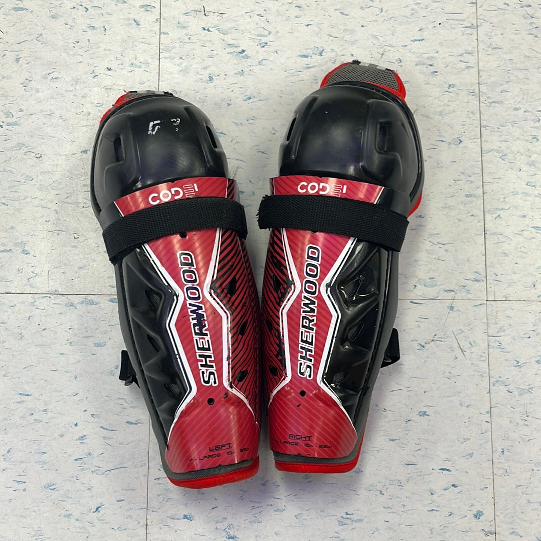 Used Sherwood CODE 10” Shin Pads | Crow's Sports — Crow's Sports Hockey