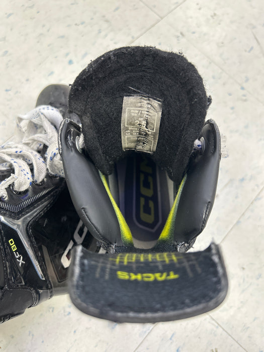 Used CCM Tacks XF80 Junior Player Skates 2.5D