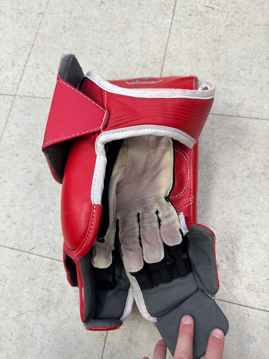 Used Bauer Supreme MACH Goalie Blocker 'EBS' Red