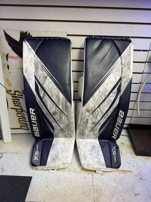 Used Bauer X5 Pro Goalie Leg Pads Senior Medium 34" - As-Is
