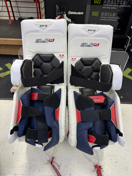 Vaughn SLR4 Pro Carbon Goalie Pad Set 33” + 2” Senior