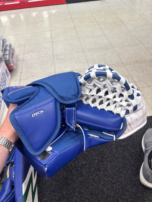 Used Bauer Supreme Mach Pro Stock Catcher and Blocker Set