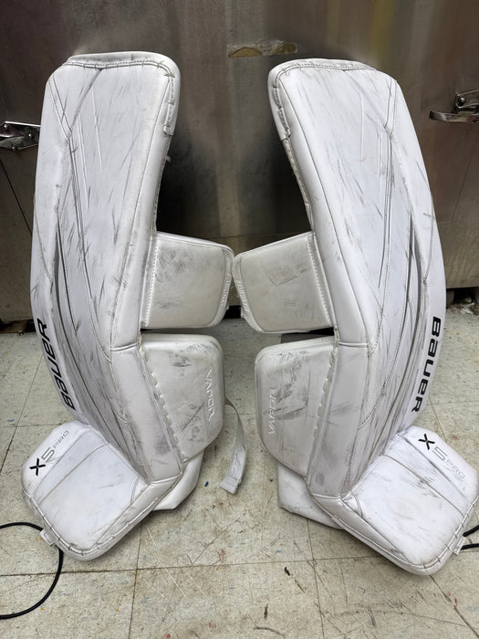 Used Bauer Vapor X5 Pro Goalie Pads Size Senior Small 33+