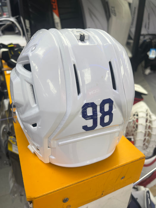 Used Bauer Re-Akt 150 Maple Leafs Pro Stock - V.Mete - Senior Medium Helmet