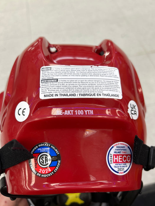Used Bauer Re-Akt 100 Youth Player Helmet