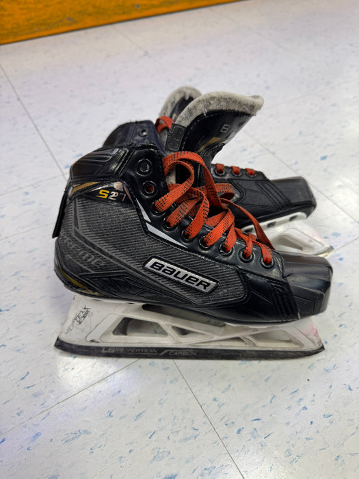 Used Bauer S27 Goal Skates 3.5D