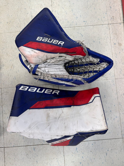 Used Bauer Supreme Shadow Goalie Set Pads Catcher Blocker Senior