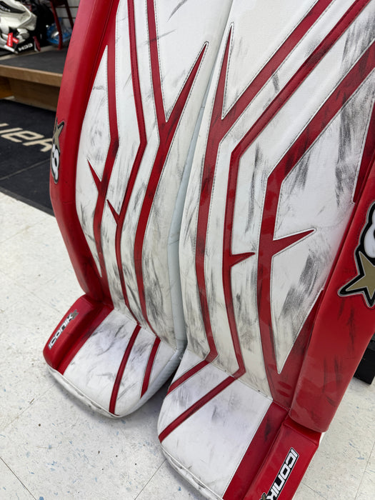 Used Brains Iconik X Goalie Leg Pads 35" + 1"