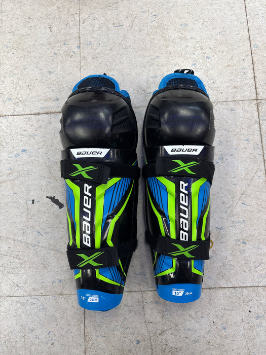 Used Bauer X Junior 10" Shin Guards