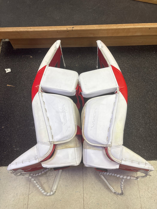 Used Bauer Vapor Flylite Goalie Leg Pads Size Senior Small 33+1