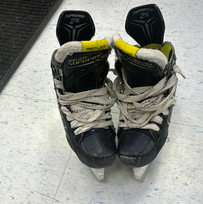 Used Bauer Supreme 2S Size 1 Player Skates w/ NEW Step Steel