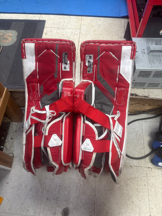 Used Bauer M5 Pro Goalie Leg Pads Size Intermediate Medium