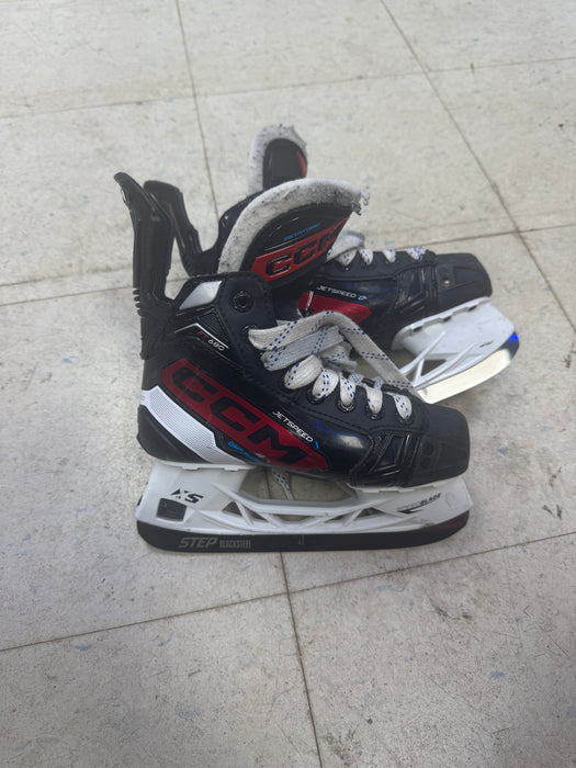 Used CCM Jetspeed FT680 Skates Junior 1.0D + Black StepSteel