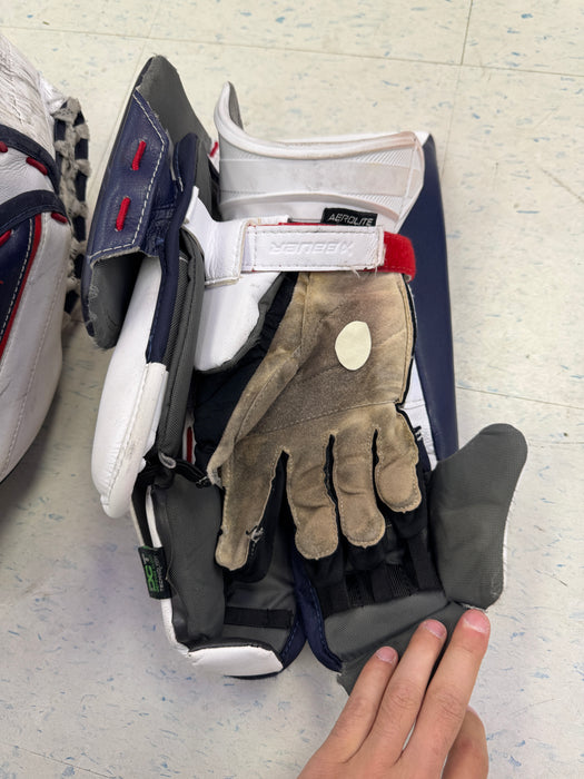 Used Bauer Pro Stock Hyperlite2 Blocker Catcher Set