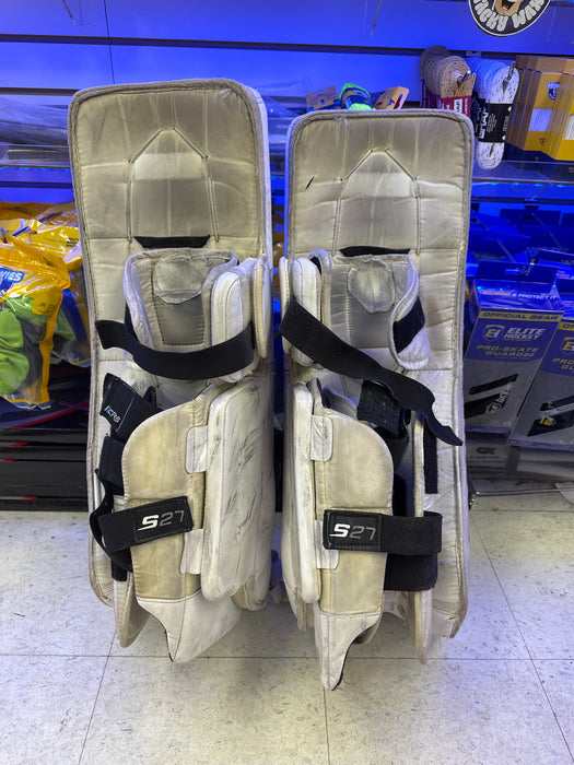 Used Bauer Supreme S27 Junior Medium Goalie Leg Pads
