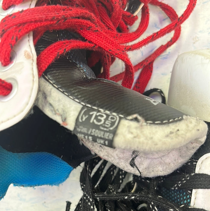 Used Bauer Reactor 5000 Youth Size 13.5 Goal Skates