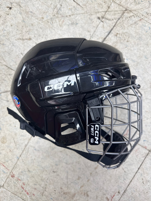 Used CCM Black Helmet and Cage  Youth