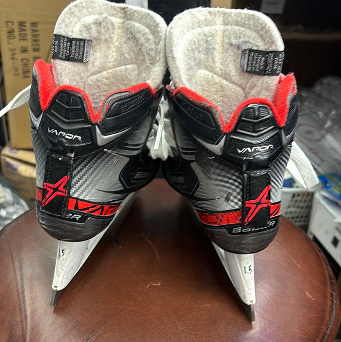 Used Bauer Vapor X2.7 Size 1.5 Junior Goal Skates