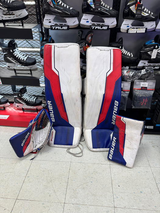 Used Bauer Supreme Shadow Goalie Set Pads Catcher Blocker Senior