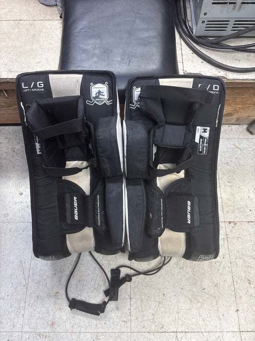 Used Bauer Prodigy GSX Goalie Leg Pads Size Youth Medium 22+1
