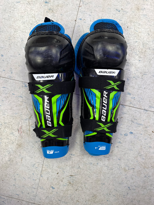 Used Bauer X 9” Shin Guards