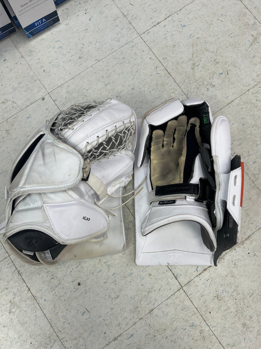 Used Pro Stock Bauer Supreme Shadow Blocker and Catcher Set