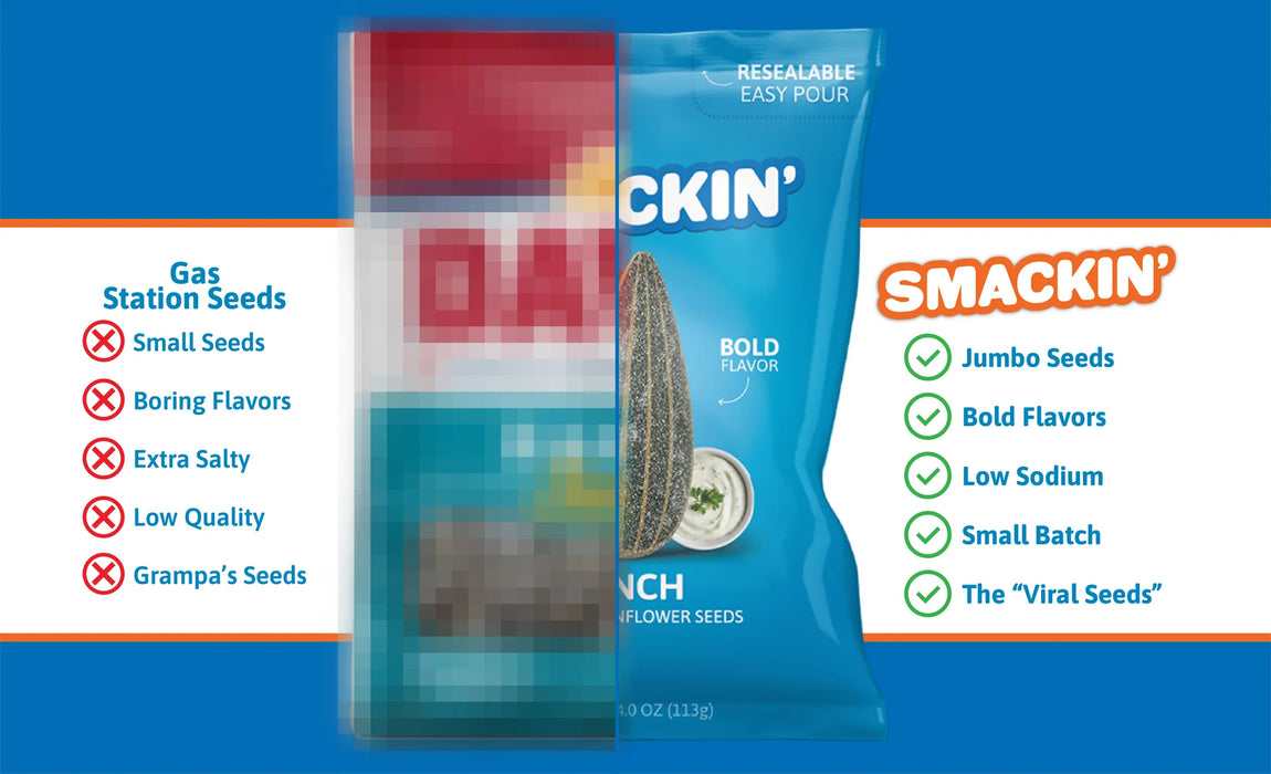 Smackin' Sunflower Seeds 4oz Bag