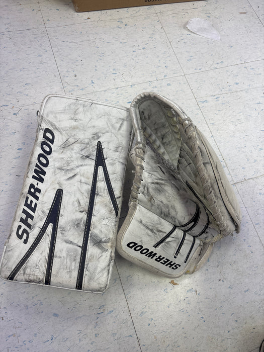 Used Sher-Wood T90 Youth Catcher and Blocker Set