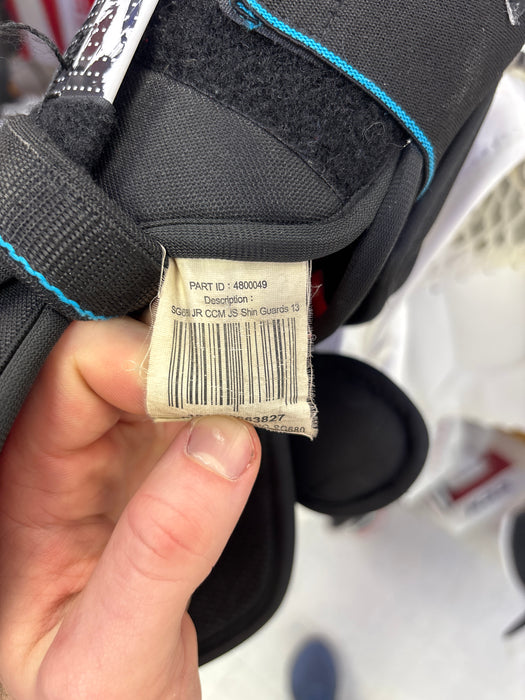 Used CCM JetSpeed FT680 13” Junior Shin Guards